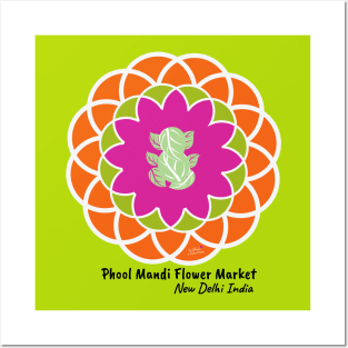 Phool Mandi Flower Market, New Delhi India Posters and Art